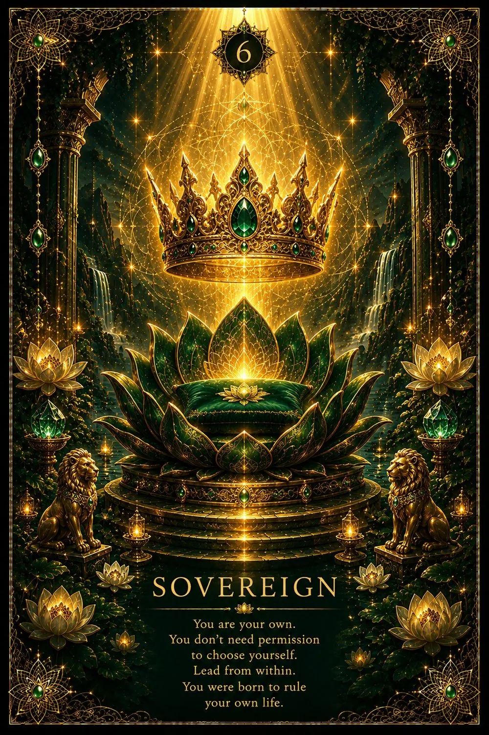 Card 6: Sovereign — You were born to rule your own life.